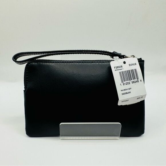 LOW START NWT Coach Black Clutch with Vibrant Rainbow Accent - Picture 2 of 3